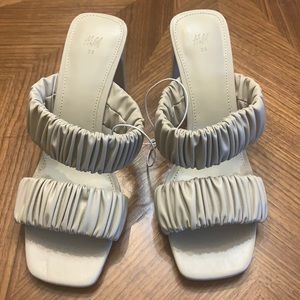 Never worn H&M Slip In Heels Sandals Beige